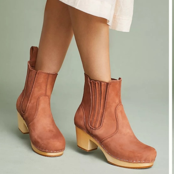 Swedish Hasbeens Chelsea Platform Clog Boots Size 41 Or US 11 Amazing Condition! - Picture 2 of 14